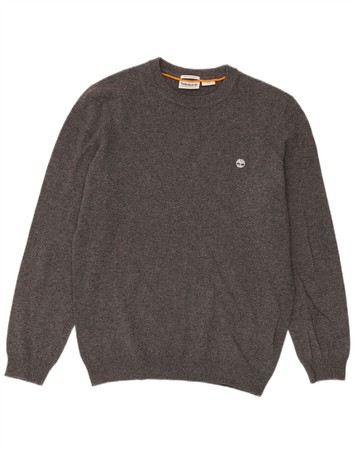Timberland Pull Ras du Cou Pull Homme Gris Moyen Laine