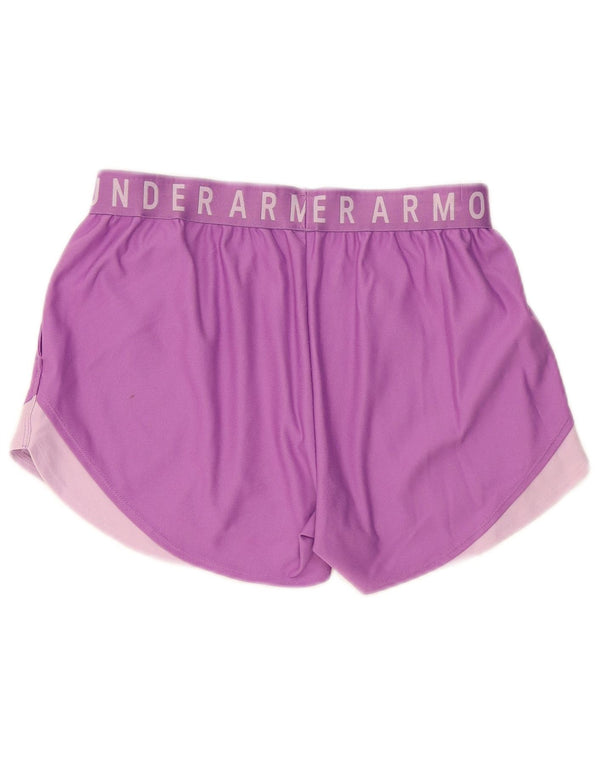 Under Armour Short de sport graphique pour femme UK 10 Small Violet Colourblock