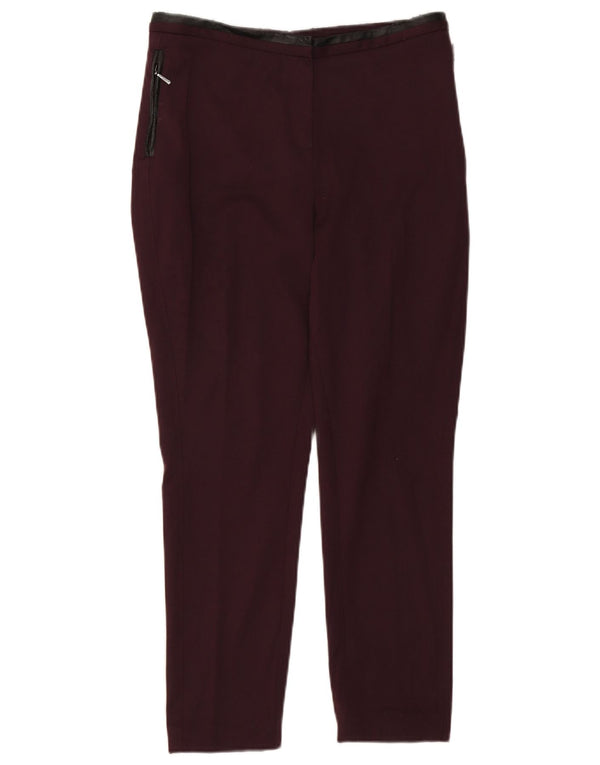 Marks & Spencer Pantalon court pour femme UK 12 Medium W30 L26 Bordeaux