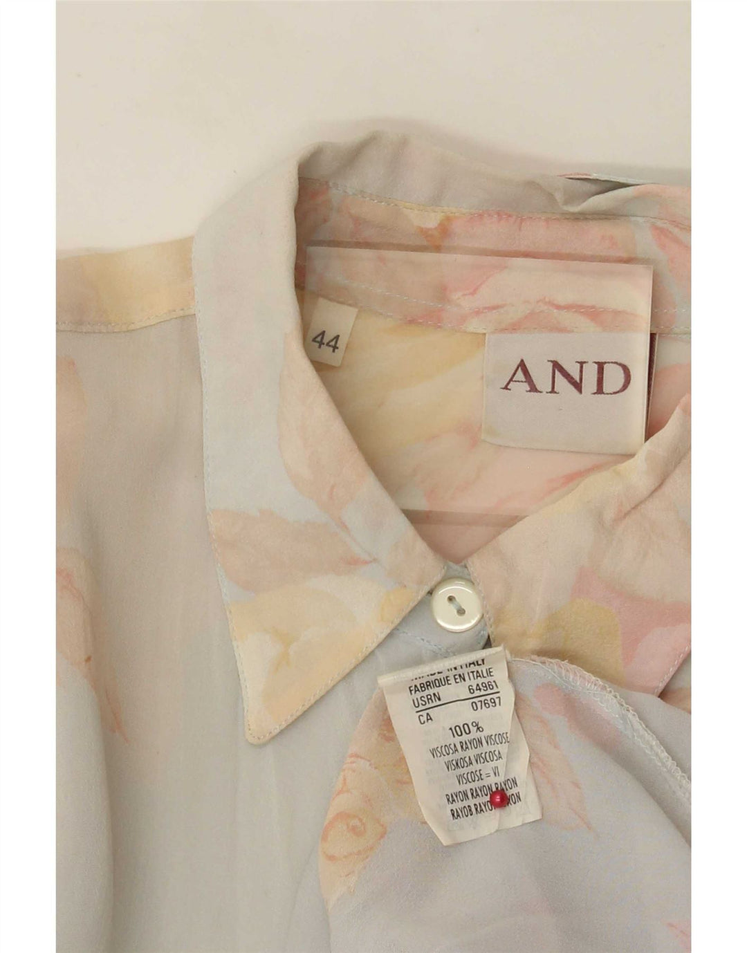 Et Chemisier Oversize IT 44 Viscose Floral Bleu Moyen |