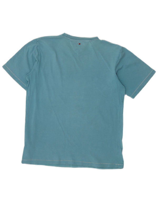 TOMMY HILFIGER T-Shirt Graphique Garçon 13-14 ans Bleu Coton