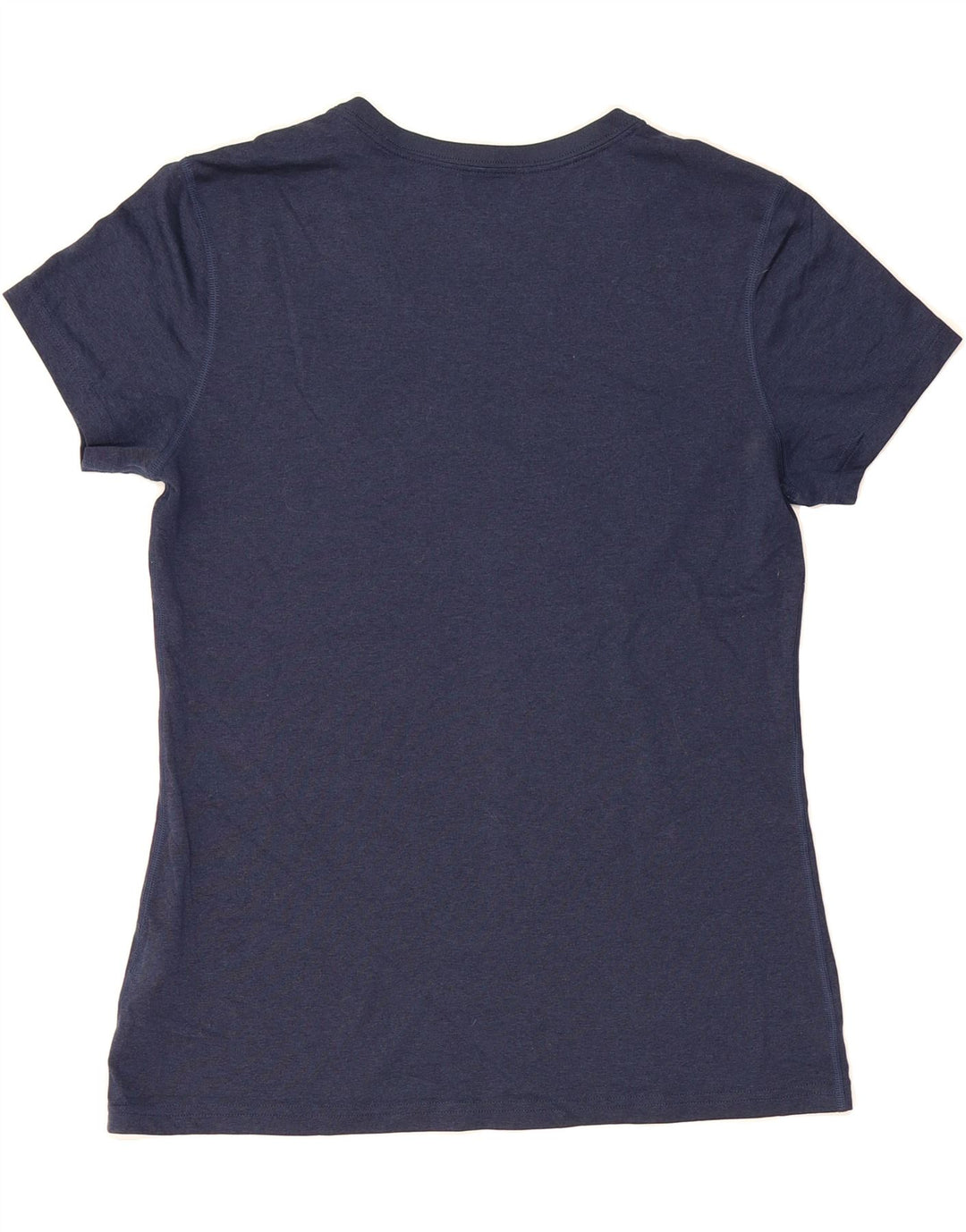 NIKE Womens Dri Fit Graphic T-Shirt Top UK 12 Medium Navy Blue Polyester Vintage Nike and Second-Hand Nike from Messina Hembry 
