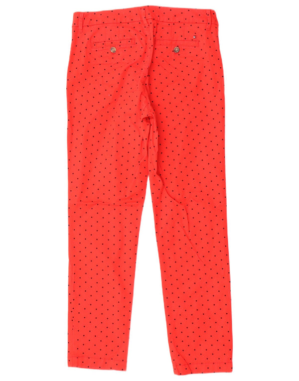 Tommy Hilfiger Pantalon chino slim pour femme US 6 Medium W32 L29 Rouge tacheté