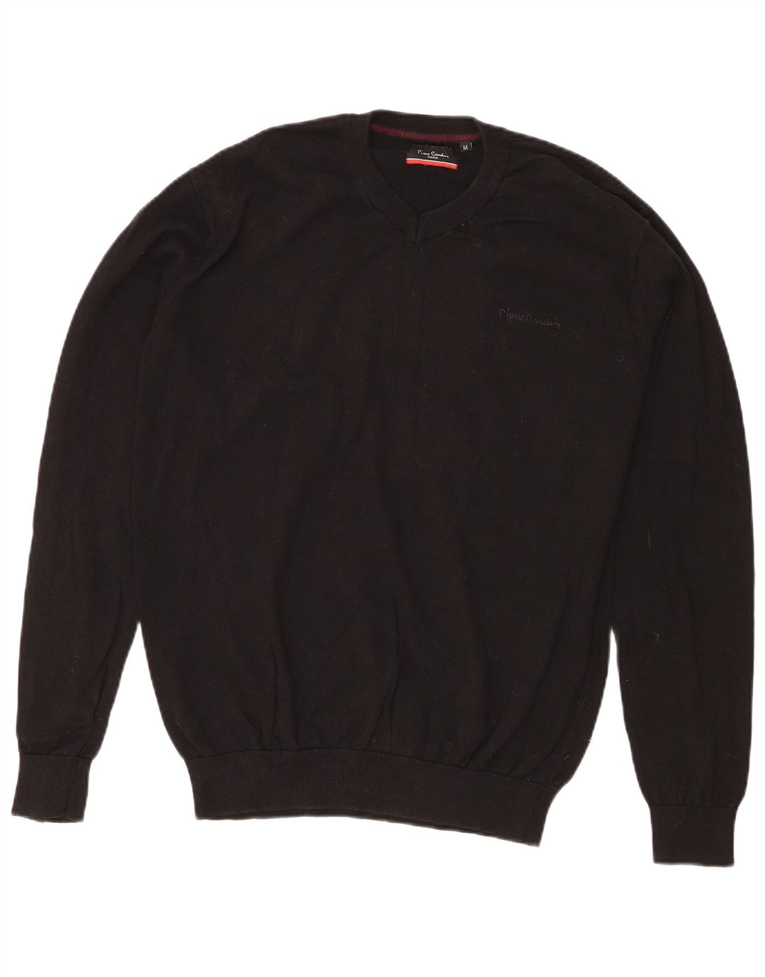Pierre Cardin Pull coupe classique col V pour homme en coton noir moyen