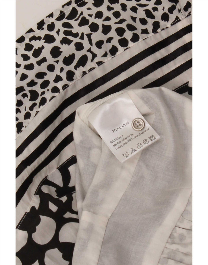 Jensen Robe d'été à motif abstrait pour femme EU 38 Soie noire moyenne