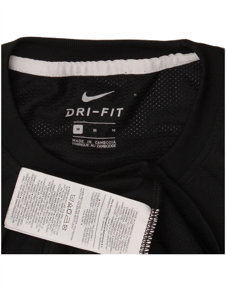 Nike Hommes Dri Fit T-Shirt Haut Noir Colorblock Polyester