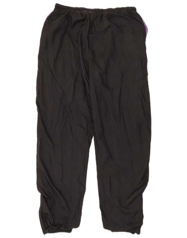 Pantalon de survêtement femme vintage Joggers UK 14 Grand Colorblock Noir