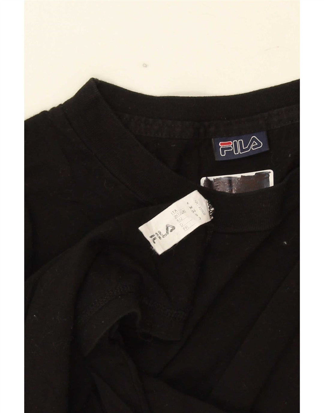 Fila T-Shirt Homme Noir Moyen Coton