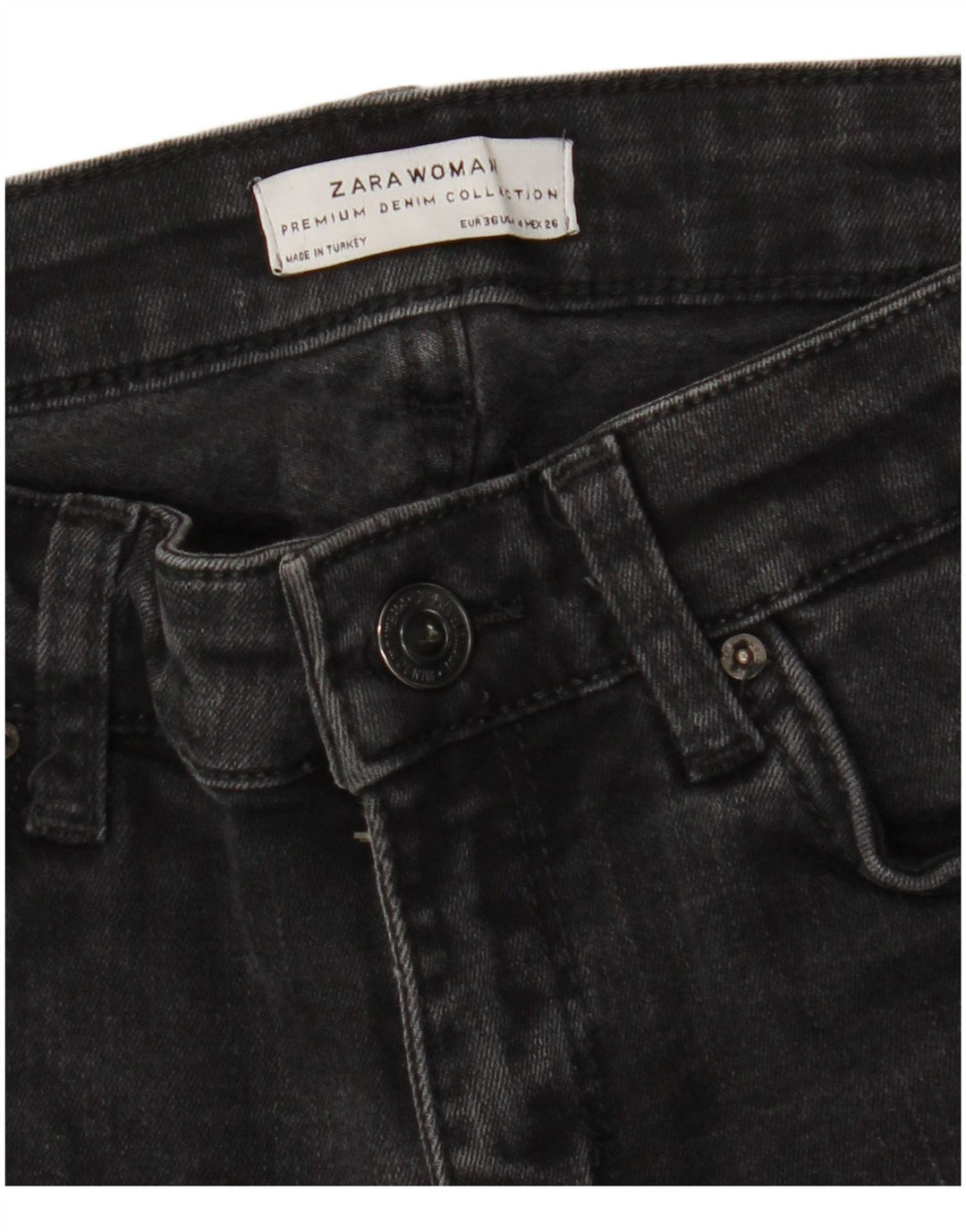 Zara Jean Bootcut Femme EU 36 XS W26 L26 Noir