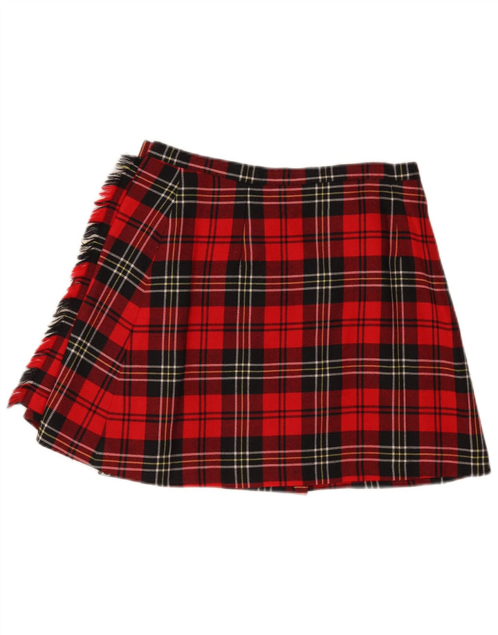Max & Co. Mini jupe portefeuille W28 pour femme à carreaux rouges moyens