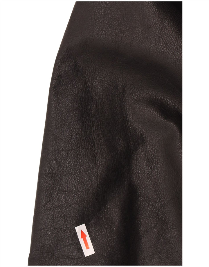Claudio Veste en cuir pour homme UK 42 XL Cuir noir
