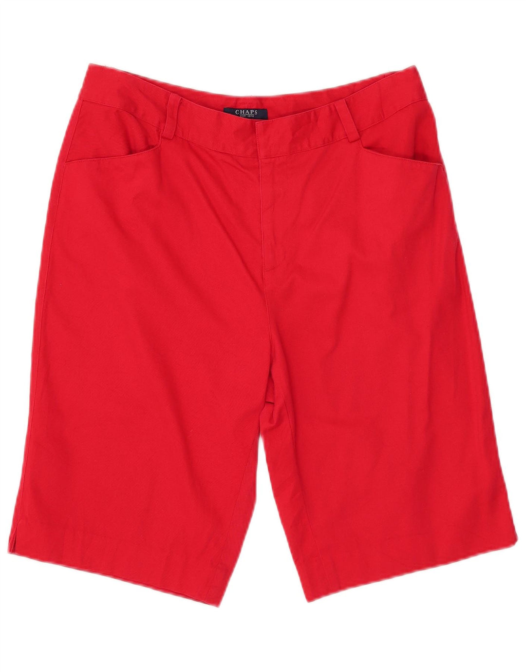 Chaps Short décontracté pour femme US 10 Large W32 Rouge Coton