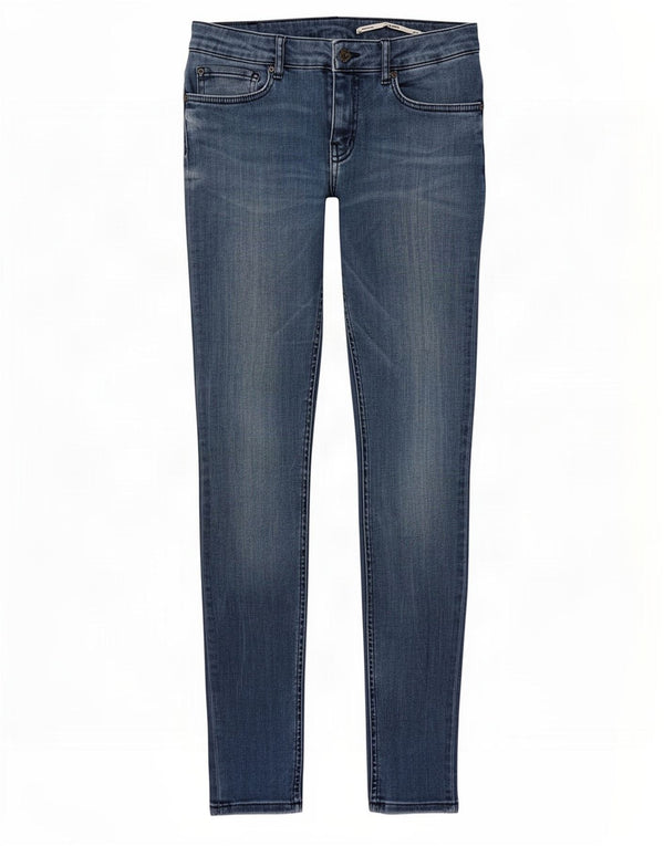 Zara Jean skinny taille moyenne pour femme EU 38 Small W28 L29 Bleu Coton