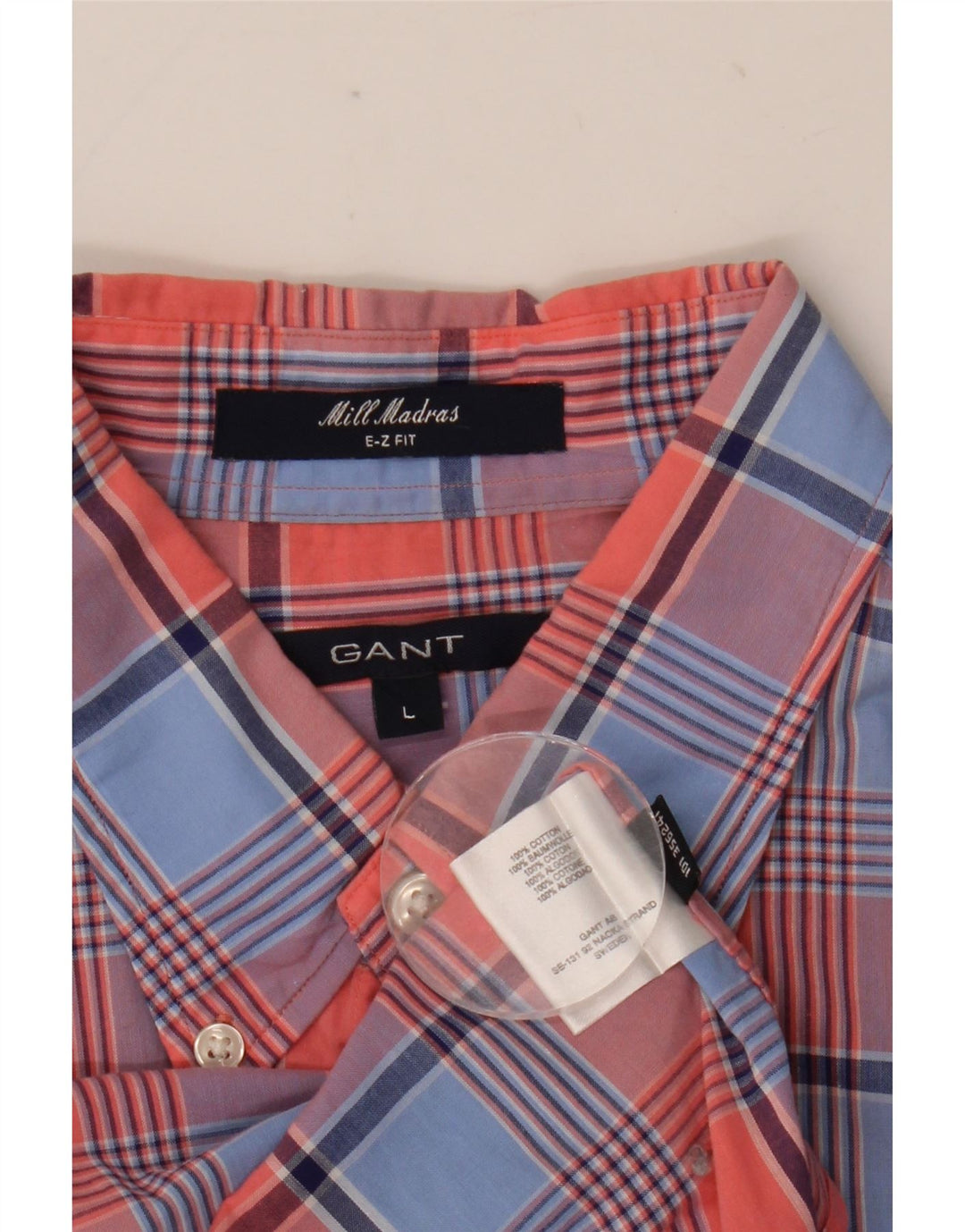 Gant Chemise à manches courtes E-Z Fit pour homme en coton à carreaux multicolores