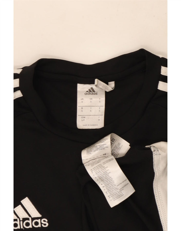 Adidas Hommes Climalite T-Shirt Haut Petit Noir Colorblock Polyester
