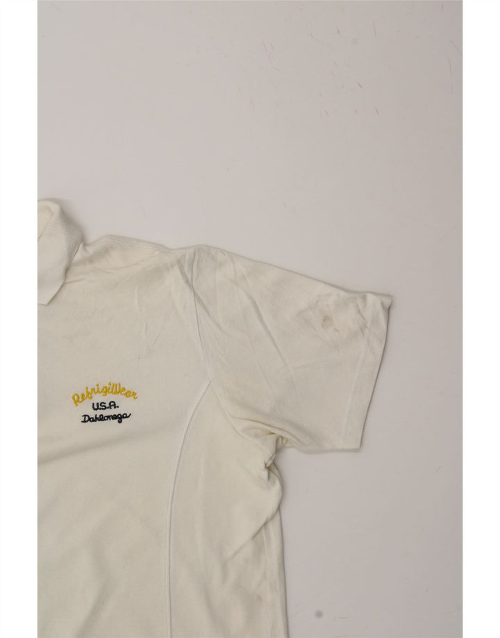 REFRIGIWEAR Mens Polo Shirt Medium White Vintage Refrigiwear and Second-Hand Refrigiwear from Messina Hembry 