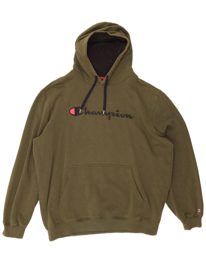 CHAMPION Pull à capuche graphique pour homme 3XL Kaki Coton