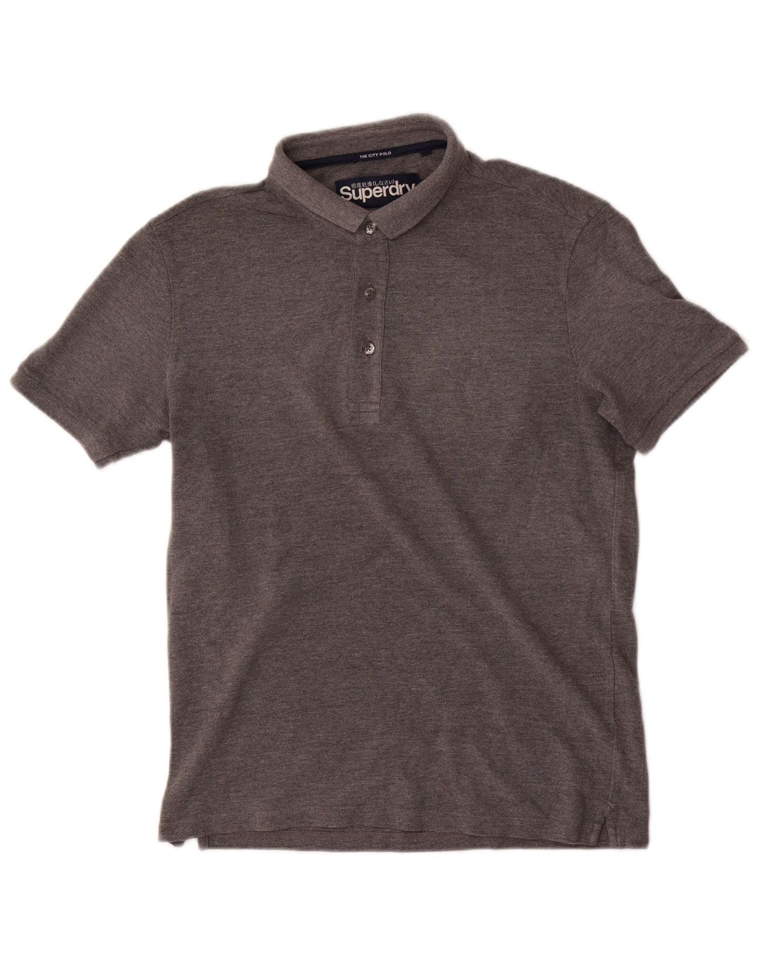 Superdry Polo Homme Gris Moyen Coton