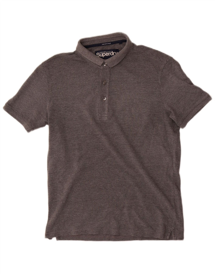 Superdry Polo Homme Gris Moyen Coton