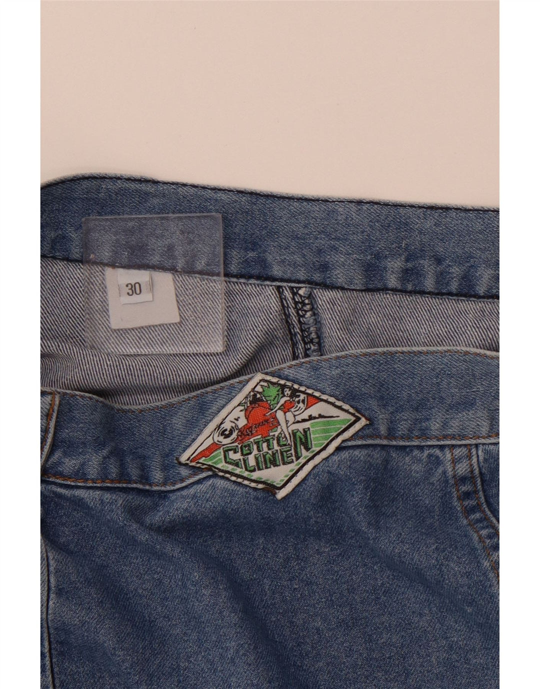 VINTAGE Jupe en Jean Femme W30 Bleu Moyen