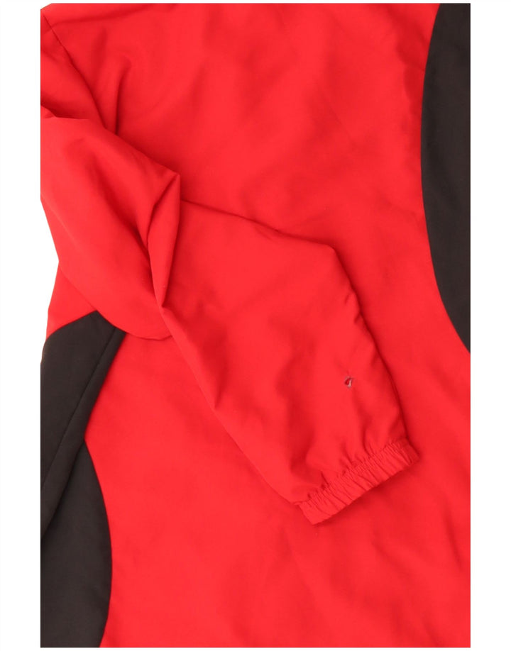 ADIDAS Veste de survêtement pour homme UK 36/38 Petit Rouge Colorblock Polyester