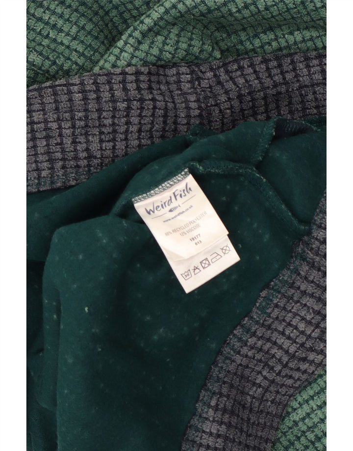 Weird Fish Pull polaire à col zippé pour homme XL Vert Polyester
