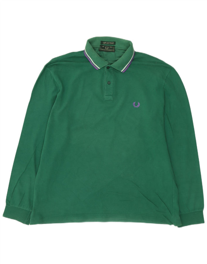 FRED PERRY Polo à Manches Longues Homme Grand Coton Vert