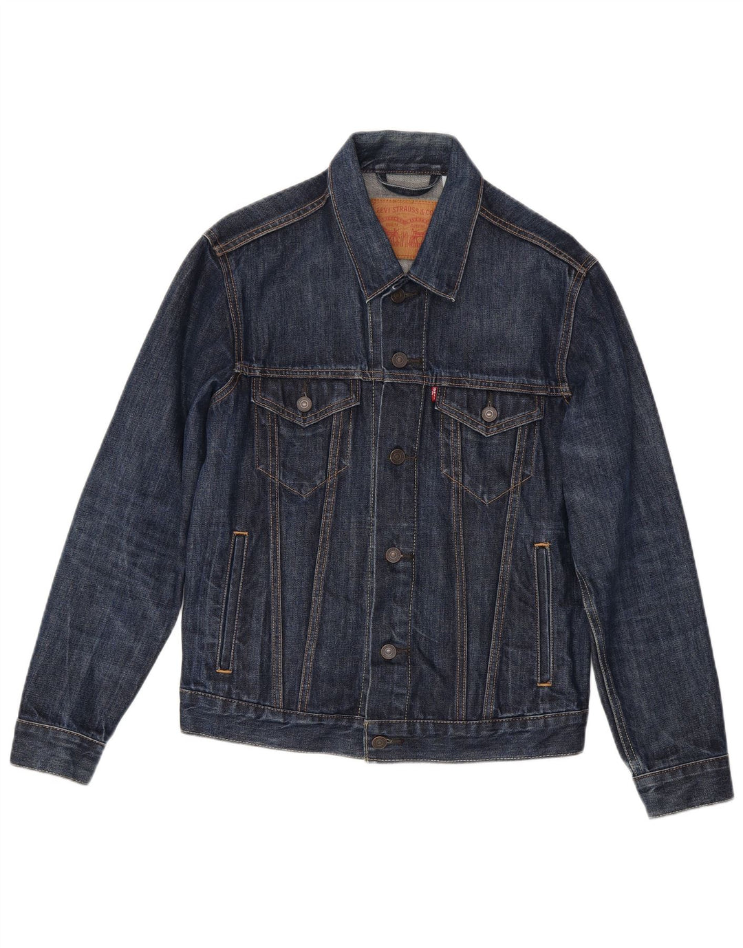 Levi's Veste en jean pour homme UK 36 Small Bleu marine Coton