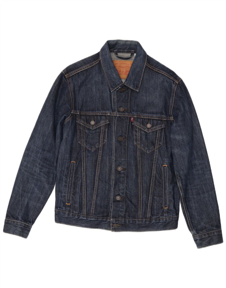 Levi's Veste en jean pour homme UK 36 Small Bleu marine Coton
