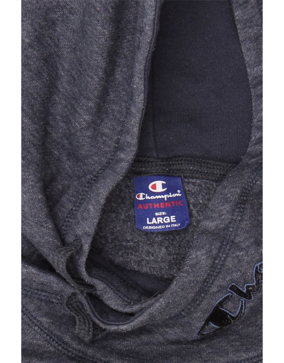 CHAMPION Pull à capuche graphique pour femme UK 16 Large Bleu marine