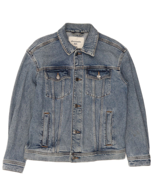 ABERCROMBIE & FITCH Veste en jean pour garçon 13-14 ans Bleu Coton