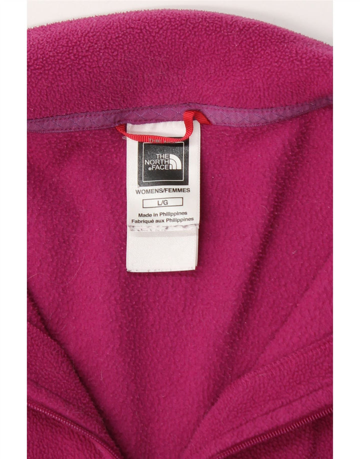 The North Face Pull polaire à col zippé pour femme UK 16 Large Rose Polyester