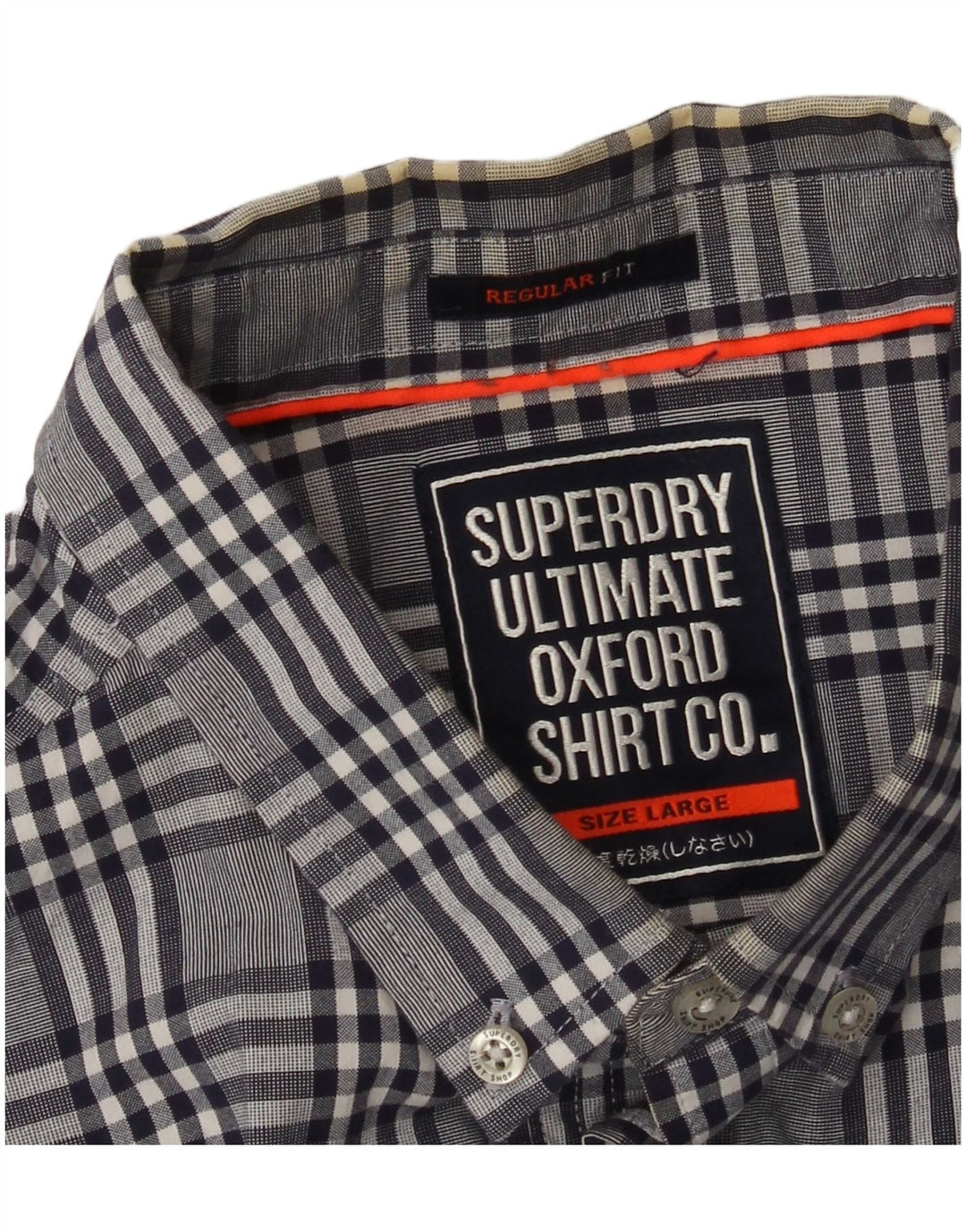 Superdry Chemise Regular Fit Homme Gris Carreaux