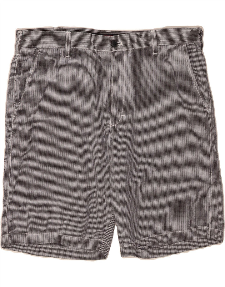 IZOD Mens Chino Shorts W36 Large Black Gingham Cotton Vintage Izod and Second-Hand Izod from Messina Hembry 