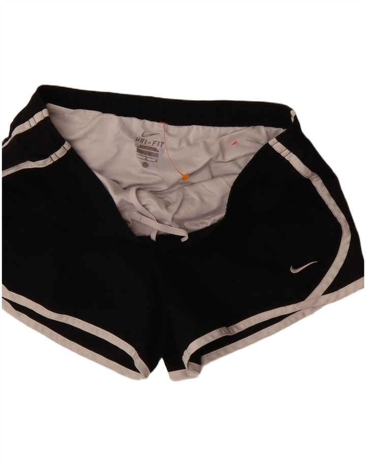 NIKE Short de sport Dri Fit pour femme UK 12 Polyester noir moyen