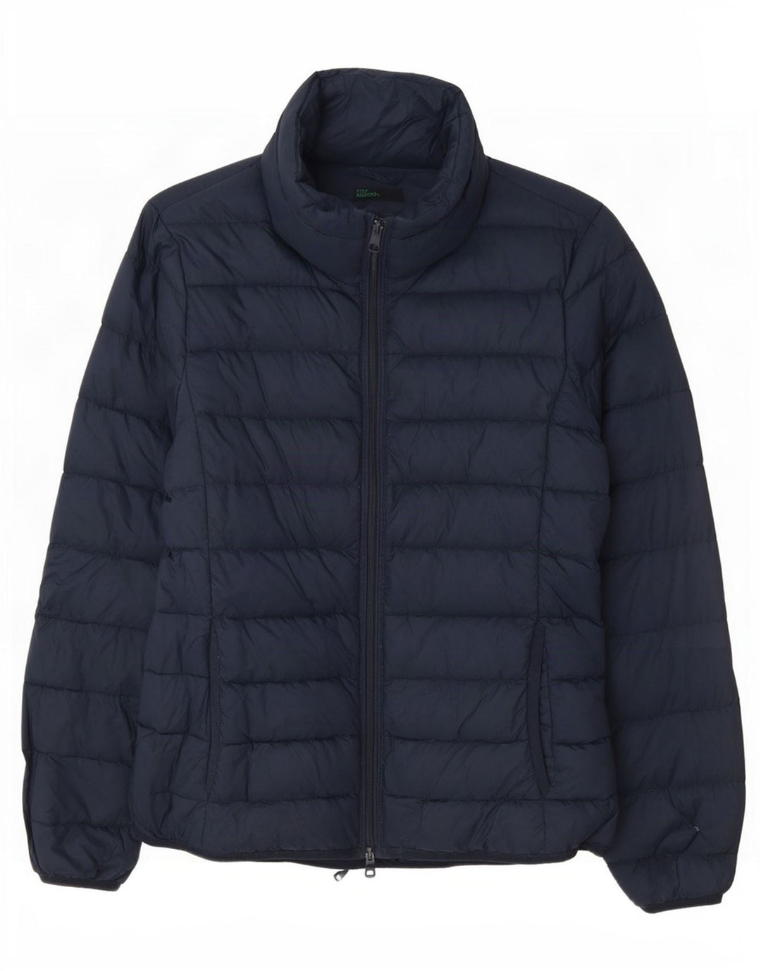 Benetton Veste matelassée pour femme UK 10 Small Bleu marine