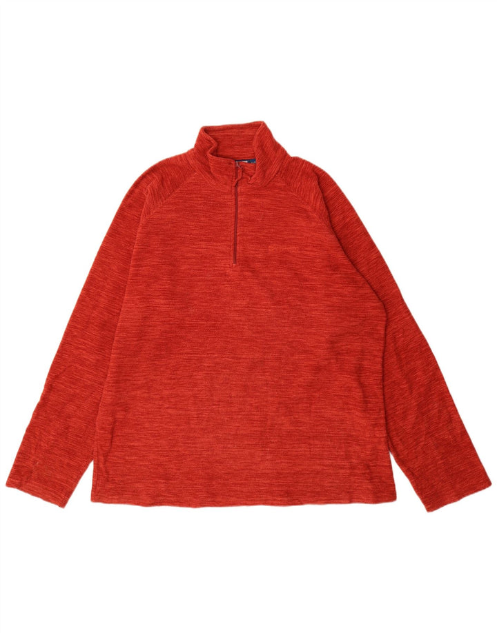 Mountain Warehouse Pull polaire à col zippé pour homme XL Orange Polyester