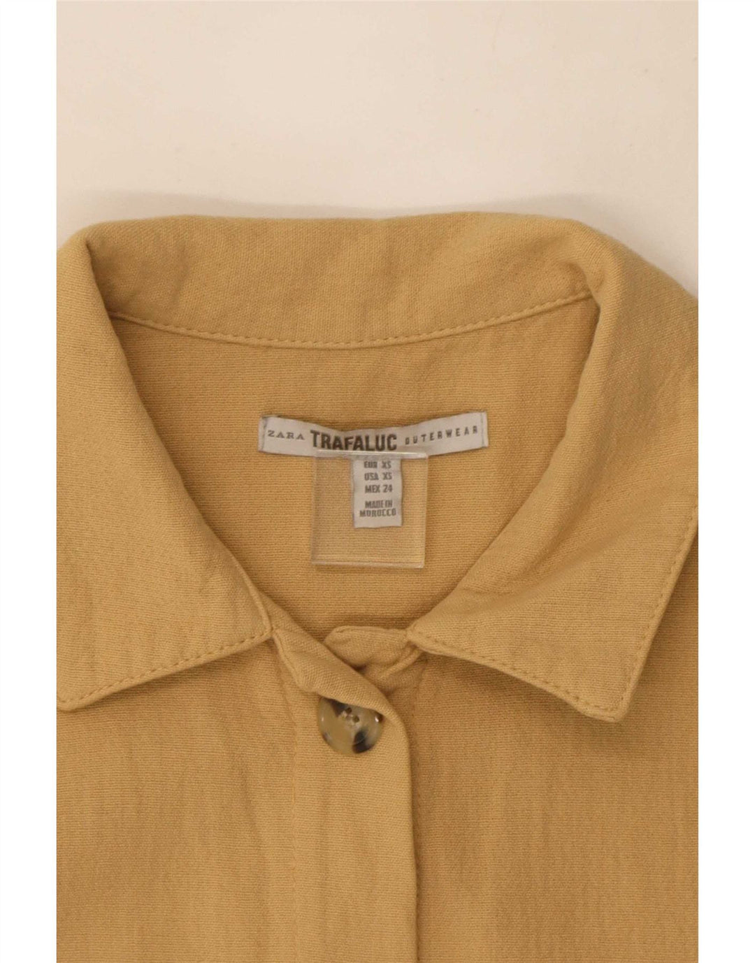 Zara Manteau surdimensionné pour femme UK 6 XS Beige