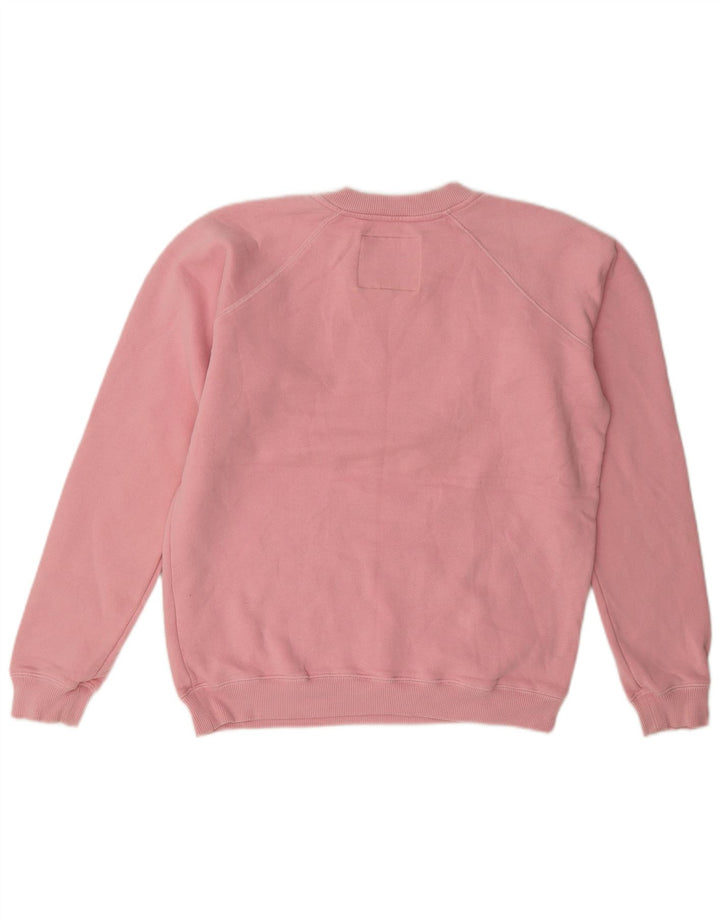 Jack Wills Sweat-shirt surdimensionné pour femme UK 8 Petit coton rose