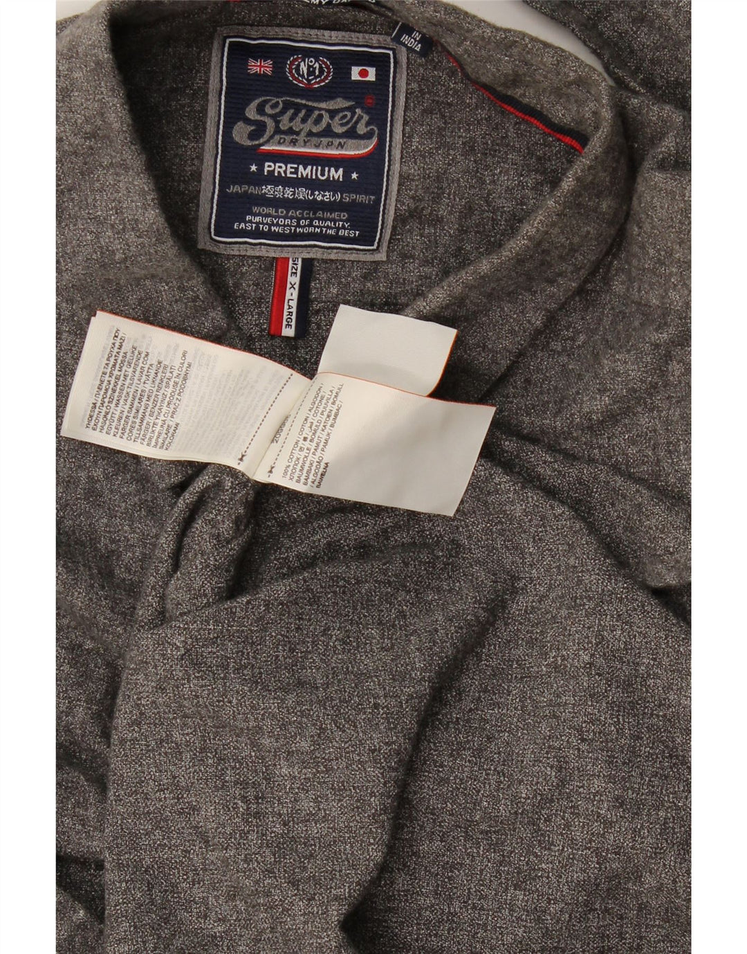 Superdry Chemise Homme XL Gris Coton