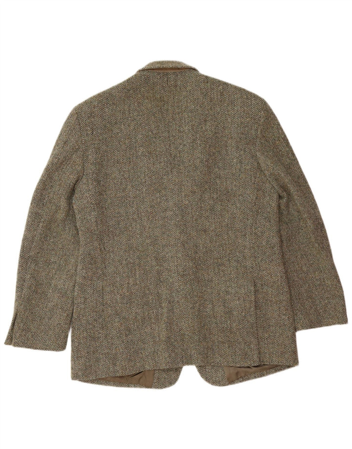 HARRIS TWEED Veste blazer à 2 boutons pour homme UK 44 2XL Laine kaki