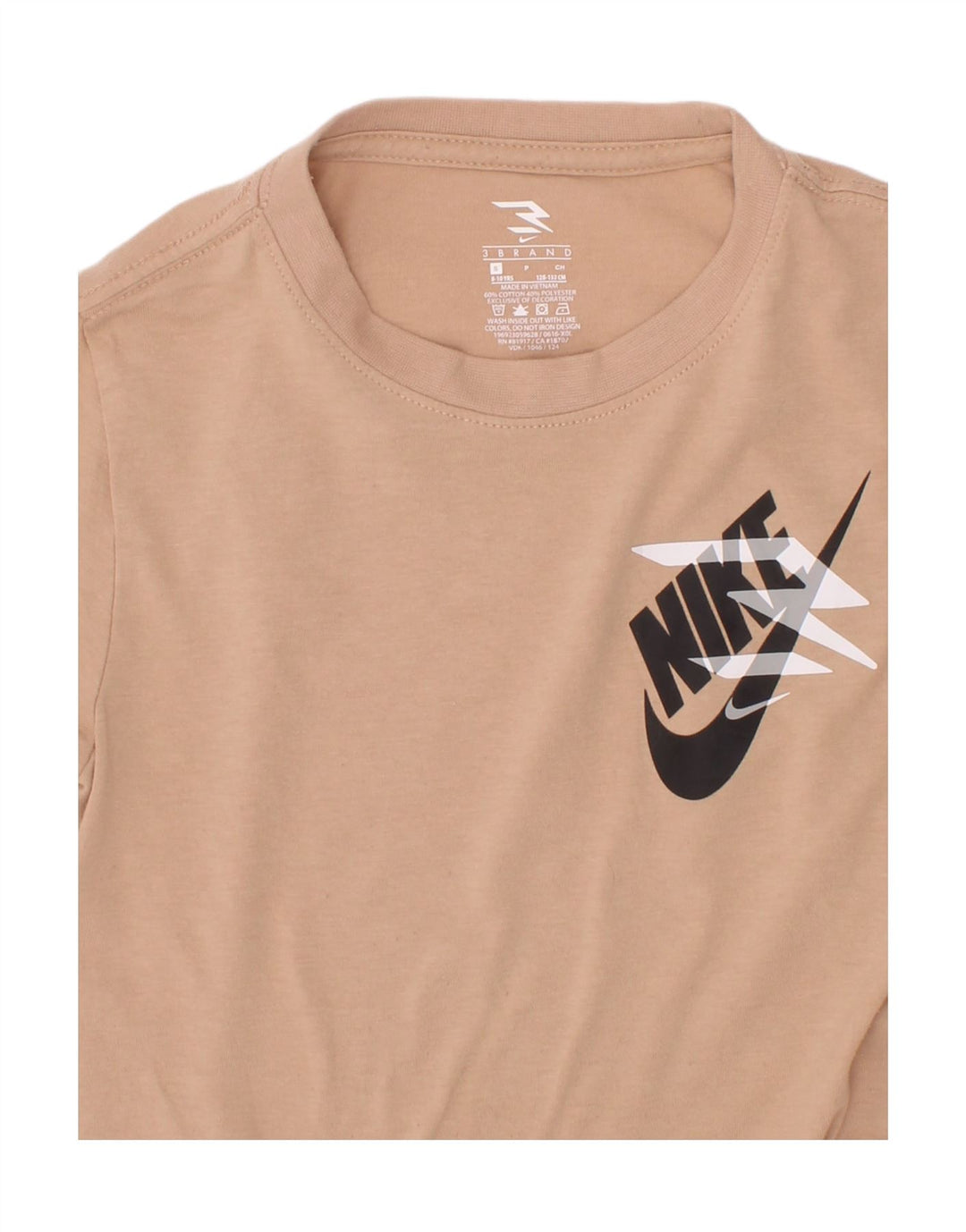 Nike Garçons Graphic T-Shirt Top 8-9 ans Petit Beige