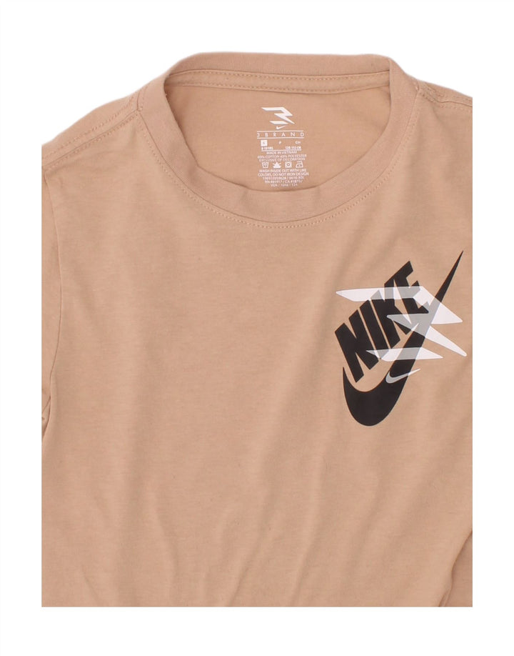 Nike Garçons Graphic T-Shirt Top 8-9 ans Petit Beige
