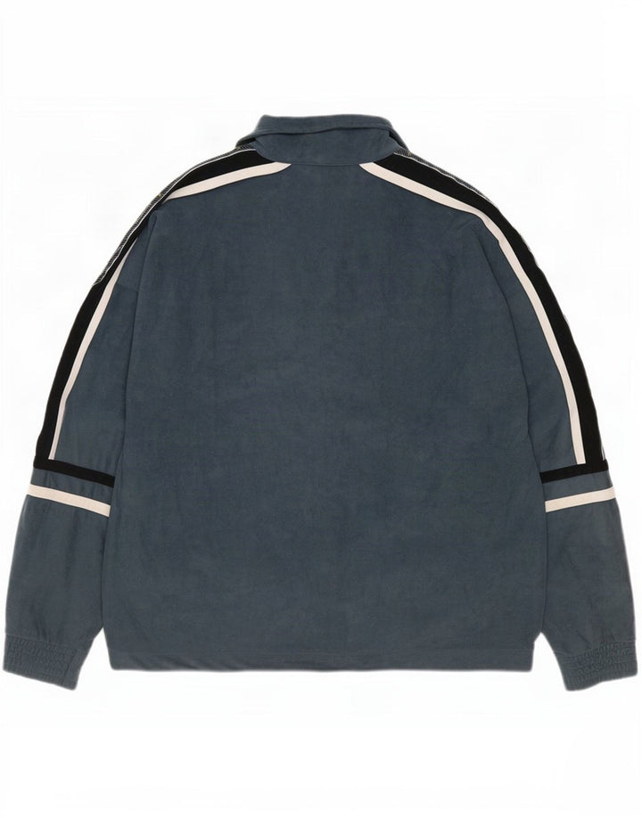 Brugi Veste de Survêtement Graphique en Velours pour Homme Petit Gris Colorblock