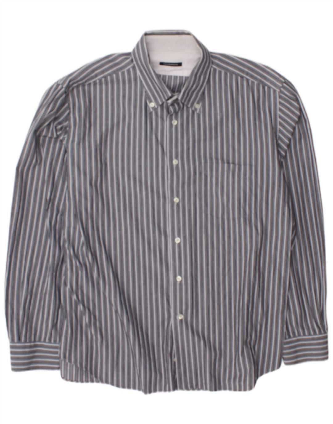 Roccobarocco Chemise Homme Taille 45 18 2XL Gris Rayé