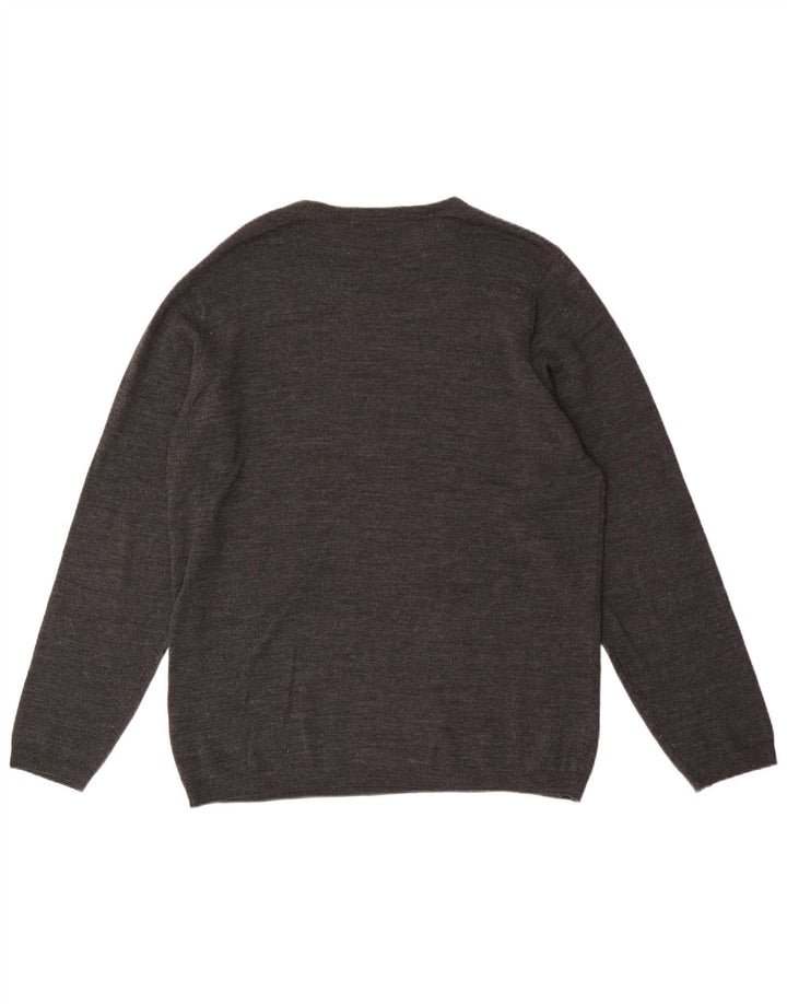 Marks & Spencer Pull Col Ras du Cou Homme Gris Moyen Acrylique