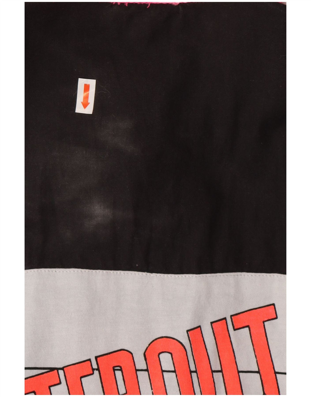 VINTAGE Femmes Graphique Survêtement Top Veste UK 18 XL Noir Colourblock