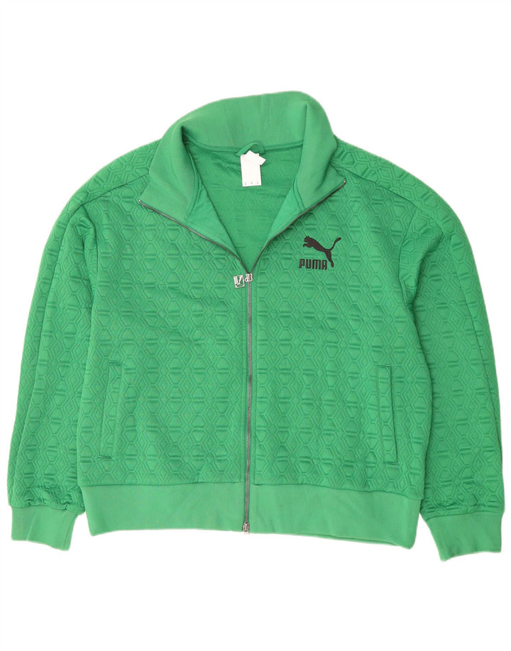 Puma Veste de Survêtement Homme XL Vert Géométrique Polyester