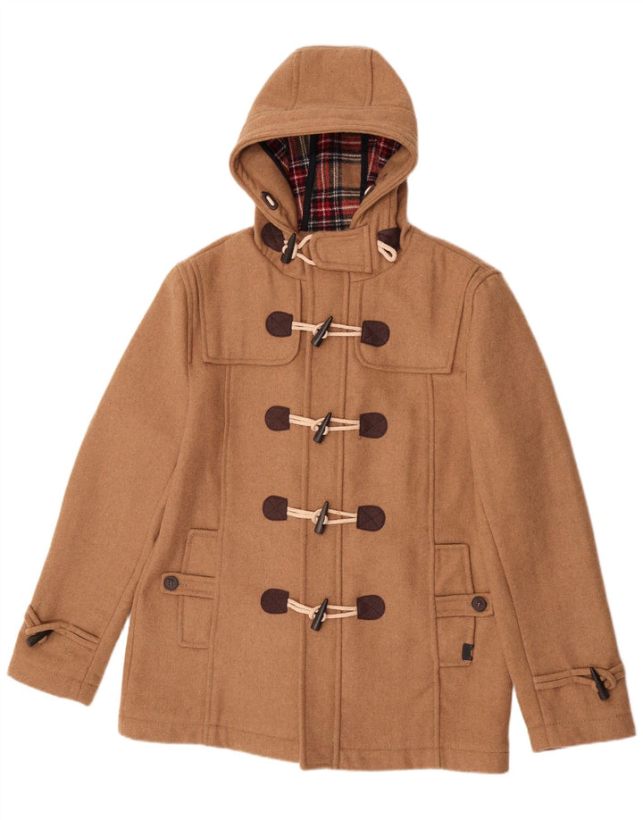Pull & Bear Duffle-coat à capuche pour homme UK 42 XL Beige Polyester