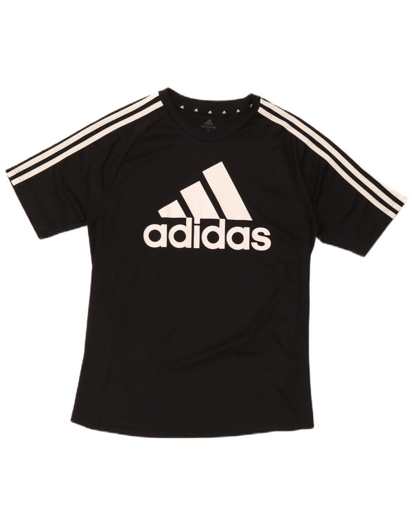Adidas Hommes Aeroready Graphic T-Shirt Top Petit Noir Polyester